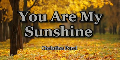 you are my sunshine: a timeless anthem of love and loss by christina perri