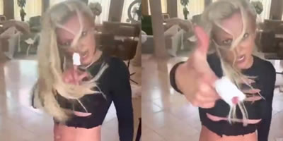 britney spears worries her fans again by dancing in trash with a finger injury